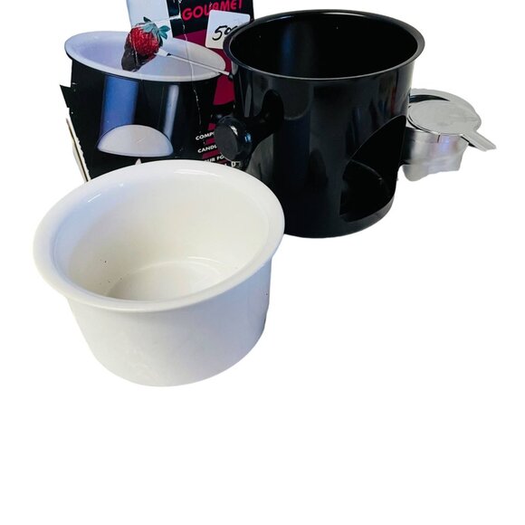 Gourmet Chocolate Fondue Set With Candle Four Forks - Picture 6 of 14